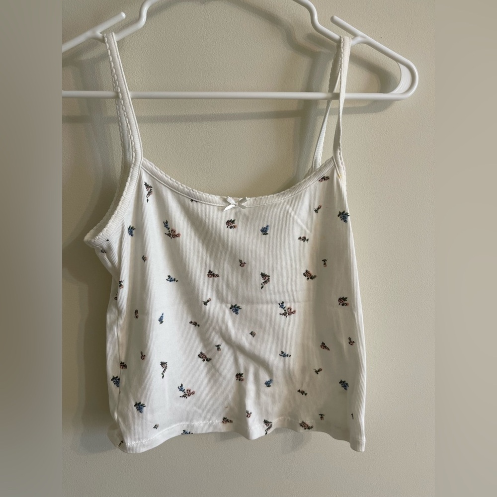 Levi's White Ribbed Tank Top